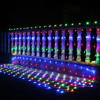 LED-Net String Tuled Haldjas String Valgus Väljas Veekindel Aed Jõulud Puhkuse Pulmapidu Akna Kardin Vanik 220V
