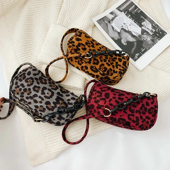 Leopard Õlakott Fliisist Kott Loomade Prindi Käekott Väikesed Käekotid Naistele Mini Vintage Telefon Retro Telefoni Kotis