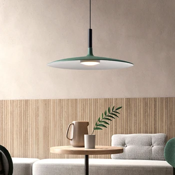 Lihtne restoran lühter Põhjamaade kaasaegse lihtne loominguline kolme otsaga tabel lamp baar office lendav taldrik lamp