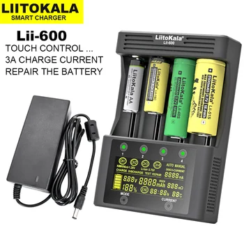 LiitoKala Lii-600 LCD Ekraan Laadija Li-ioonaku 3,7 V ja NiMH 1.2 V aku Sobib 18650 26650 21700 26700 AA AAA,jne.