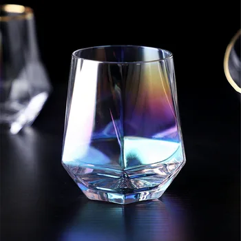 Loominguline Geomeetria Klaas Tass Golden Rim Crystal-Läbipaistev Müüritise Kohvi Kruus Veini, kokteili Piima Tee Tassi Drinkware Paar Kingitused