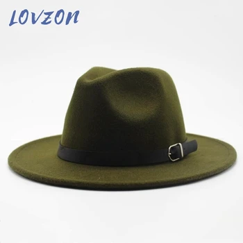 LOVZON 2021 Uus Talv Sügis Imitatsioon Villaseid Naiste, Meeste Daamid Fedoras Top Jazz Müts Euroopa Ameerika Ring Mütsid Pallija Mütsid