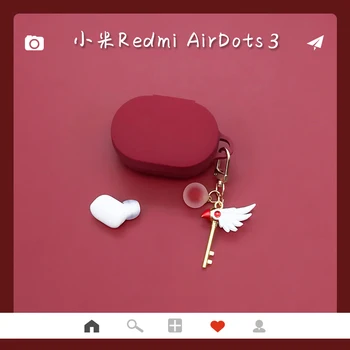 Luksus võtmehoidja Kõrvaklappide puhul Xiaomi MI Redmi AirDots 3 Kõrvaklapid Kate TWS Bluetooth Kõrvaklapid Traadita Laadimise Kasti Kotid