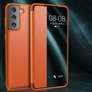 Luxury Smart Aknas Klapp PU Leather Case For Samsung Galaxy Note10/20 S10 S20 S21 Plus Ultra FE E Magnet Telefon Raamatu Kaas