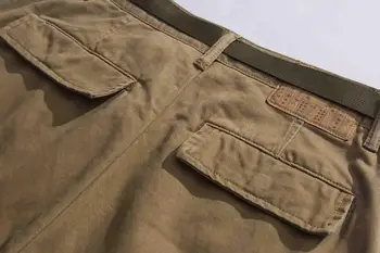 Meeste casual vintage streetwear khaki jogger cargo püksid sõjalise tööd püksid