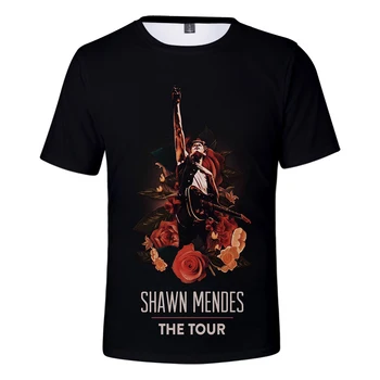 Meeste ja Naiste 3D Shawn Mendes Print T-särk Pluss Suurus Polüester T-särk Mood Vabaaja Hip-Hop Unisex Ülepaisutatud T-Särgid