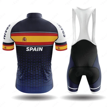 Meeste riided 2021 Uus meeskond hispaania lipu all Jalgrattasõit riided suvel Cycling set Bike Riided Ropa Ciclismo MTB Riided Sportwear