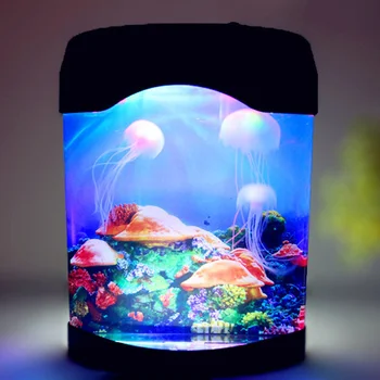 Millimallikas Tank Mere Maailmas Ujumine Meeleolu Valguse LED Värvikas Akvaariumi Öösel Tuled Laste Lamp Dekoratiivsed Tuled USB Power