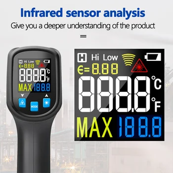 Mitte-Kontakt Infrapuna Termomeeter Tööstus Temperatuur TH01A LCD Laser Arvesti Ema Lapsed Kantavate Elementide