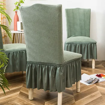Mkzoom paks Jacquard tool seelik slipcovers jaoks söögitoa tooli kaitsja tooli kate elastne tahke venitada tooli kate