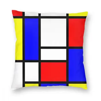 Mondrian Viska Padi Kate ja Padjad Diivan Abstraktne Geomeetriline Kunst Loominguline Pillowcover Home Decor