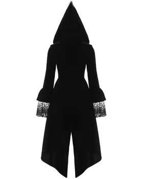 Must Keskaegne Kleit Täiskasvanud Naiste Punk Victoria Retro Kostüüm Renessanss Gooti Jope Smoking Halloween Kostüümid