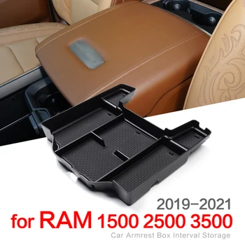 Mõeldud Dodge RAM 1500 2500 3500 2019 2020 2021 Auto Kesk-Taga Ladustamise Kasti Center Console Flokeerimisega Korraldaja Sahtel Tarvikud