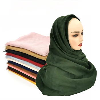 Naiste Cotton Viscose Sall Virvendama Salli Mood Talvel Moslemi Hijabs