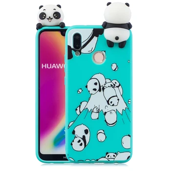 Näiteks Huawei P20 P20 Pro / P20 Lite / P Smart / Au 9 Lite 3D Ükssarvik Panda Siga Pehme Silikoon Juhul Multikas Loomade Telefoni Kate