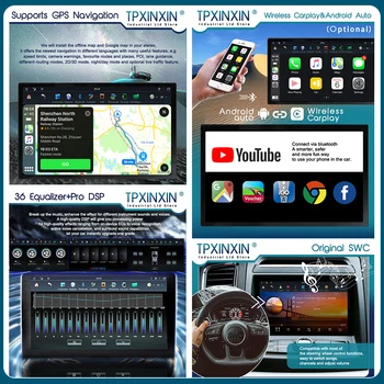 Näiteks Hummer H2 2008-2011 Android 10 Carplay Raadio Mängija Auto GPS Navigatsiooni juhtseade Auto Stereo-CD-DVD, WIFI, DSP BT