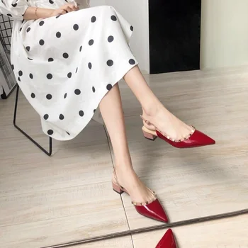 Office ' i Uued Kõnniteed stiletto Lady Kõrge Kontsaga sussid Naiste kingad Naiste Pluss Suurus Naiste Sandaalid A472