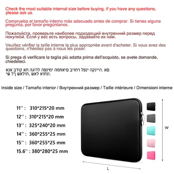 Pehme Sülearvuti Kott Macbook air Pro Retina 11 12 13 14 15 15.6 Varruka Juhul Kaas xiaomi Dell Lenovo Sülearvuti Sülearvuti