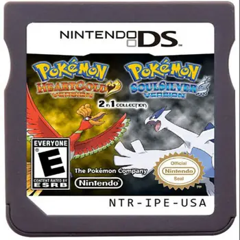 Pokemon Mängu Pokemon Card Mälukaardi 3DS NDS Lite DS Game Card Kuld Süda ja Hõbe Hinge Kaart