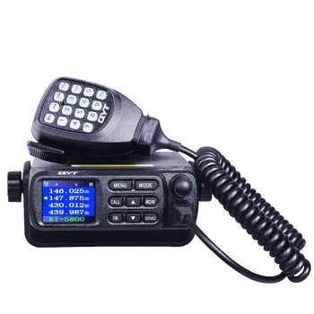 QYT KT-5800 12/24V 25W Mini Auto Ham Raadio VHF / UHF Dual Quad Band-Ooterežiimis Värvi Ekraan, Mobiilne Transiiver Veoauto KT 5800