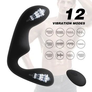 Remote Control 12 Kiirused Anal Vibraator Butt Plug for Gay Men Eesnäärme Massager Masturbators Dildo Sugu Mänguasi Naine Fidget Mänguasjad