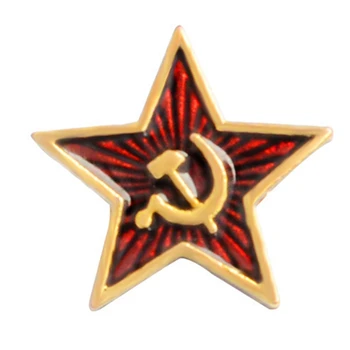 Retro NSVL Sümbol Emailiga Pin-Red Star Sirp Sirp Külm Sõda Nõukogude liidu ja Kommunismi CCCP Prossid Pääsme Rinnamikrofon Pin-Mantel Ehted Kingitus
