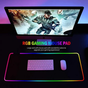RGB Gaming Mouse Pad Matt - Suur Laiendatud Led-Mousepad-14 Valgustus Režiimid , libisemisvastased Kummist Alus Hiire Matt Gamer
