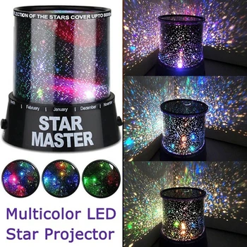 Romantiline Hämmastav LED Tähine öötaevas Projektori Lamp Star light Kosmos Master Ornament