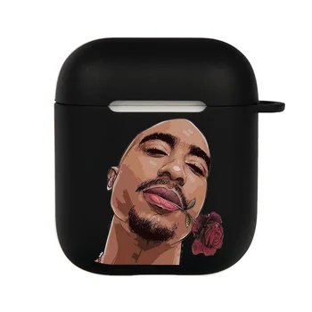 Räppar Tupac 2Pac Makaveli Puhul Apple airpods Juhtudel 1 2 Selge Airpod Pro Pehme Puhul Kõrvaklapid Tarvikud Fundas Coque