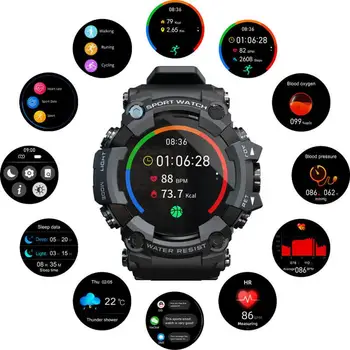 RÜNNAK Täielikult Puutetundlik Ekraan Fitness Tracker Smart Watch Meeste Südame Löögisageduse Monitor vererõhu Bluetooth5.0 Android Ja Ios