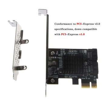 SATA PCI-E Adapter-2 Ports SATA 3.0 PCIe x1 x16 Laiendamise Kaardi Adapter SATA PCI-e PCI Express Converter Arvuti Lisaseade