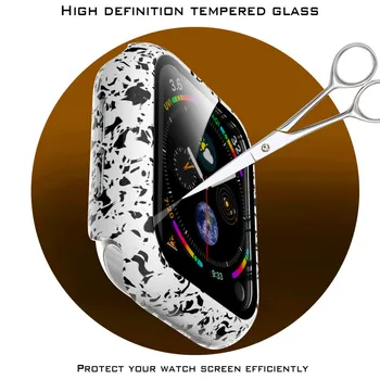 Screen Protector Raske Juhtumi Apple Watch Seeria SE 6 5 4 3 Katab kriimustuskindel Klaas Film 40mm 44mm 38mm 42mm Slim Kaitseraud