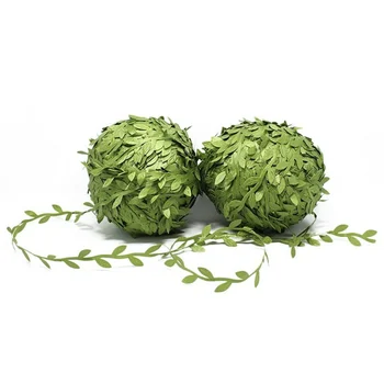 Silk Leaf-Kujuline Handmake Kunstlik rohelised Lehed Pulm Teenetemärgi DIY Pärg Kingitus Scrapbooking Käsitöö Võltsitud Lill