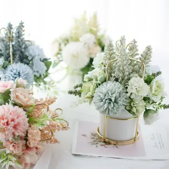 Simulatsioon Roosid Pulma Kimbud pulmapiltide Rekvisiidid Käsitsi valmistatud Võltsitud Lilled Kodu Kaunistamiseks Simulatsiooni Siidist Lilled