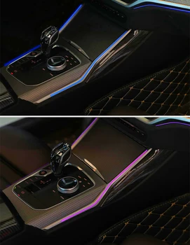 Sobib BMW G20 2020-2021 keskne kontroll LED sisekujundus, 11-värvi interjöör ümbritseva valguse -, käigukasti-baar, hele riba, originaal install