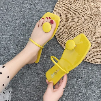 Sussid naiste 2021 uus suvi candy värvi flip flops moe plus, suurus üks-sõna sandaalid ja sussid