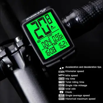 Tsükli Jalgratas Bike LCD Arvuti Odomeeter, Spidomeeter Tagantvalgustusega Monitor Fahrräder' Kiirus, Vahemaa Ning Sõidu kestus