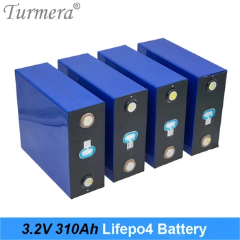 Turmera 4Pieces 3.2 V 310Ah Lifepo4 Aku 12V 24V 48V Laetav Aku Pack Electric Car RV Solar Energy Storage System