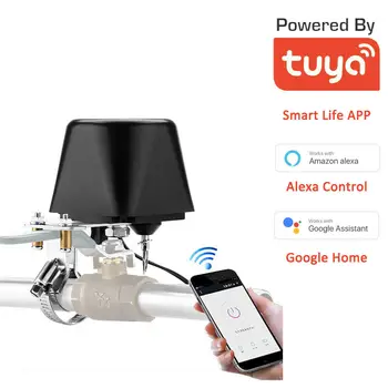 Tuya Smart WiFi Vesi Gaasi Ventiil Ventiil kooskõlas Alexa Google ' i Kodu Shut Off Controller