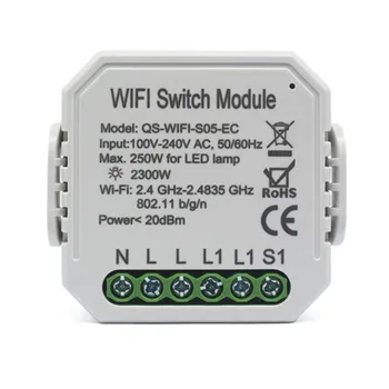 Tuya Wifi Power on/off Controller Smart Switch Module Traadita Relee Lüliti Ajastuse Kontroll Mobiiltelefoni Kaugjuhtimispult Alexa