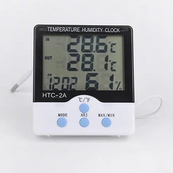 Täpne LCD Digitaalne Hygrometer Termomeetri Temperatuur Niiskus Tester Siseruumides Väljas Koos 1,5 M Kaabel Andur