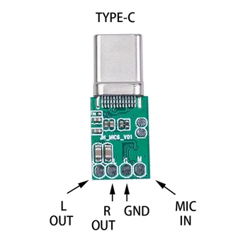 Tüüp-C 16Bit Digitaalse Heli Kõrvaklappide Adapter Kadudeta Heli Kvaliteediga Dac Dekodeerimine Heli Kaart Amp Diy Aruka Seade