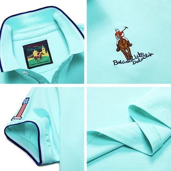 UAICESTAR Brändi Mood Polo Meeste 2021 Suvel Kvaliteetne Tikand Lühike Polo Särk, Meeste Riided (Solid Color Casual Meeste Polo