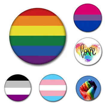 Uhkus Vikerkaare Lipu Embleem Ümmargune Ikoonid Gay Sõrmed Homoseksuaalne Armastus Metallist Märgid Dekoratiivne Pross Sõrmed Ehted Aksessuaarid Kingitused