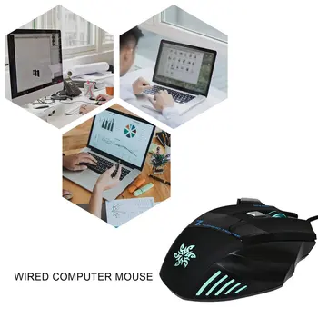 USB Wired Gaming Mouse 3200 Dpi Reguleeritav 7 Nupud LED Optiline Professionaalne Mängija Mause Arvuti Hiirt ARVUTI Sülearvuti Hiir