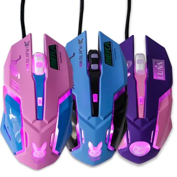 USB Wired Gaming Mouse Pink Arvuti Professionaalne E-spordi Hiirt 2400 DPI Värviline Taustavalgustusega Silent Mouse Lol Andmete Sülearvuti