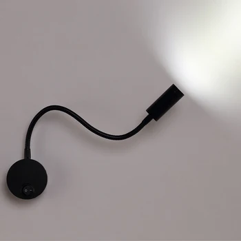 Uus Disain Uuring Lugemise Lamp 1W, 3W LED Seina Lamp Öö-Must Hõbe Valge Sconces Öö valgustid Tähelepanu keskpunktis ELI ja USA Pistik