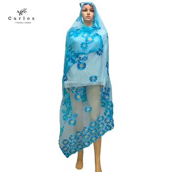Uus Stiil-Aafrika Moslemi Naiste Sall Hea Kvaliteediga Big SizePlain Tikandid Kivid Pehme Net Salli jaoks Headscarf Ks-03
