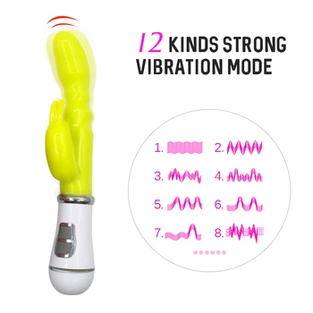 Vagiina G-Spot Vibraator Dildo Seksi Mänguasi, Topelt Rod Masturbatsioon Küülik Vibraator Nõud Täiskasvanud Sugu mänguasjad Toode Vibraator Naistele