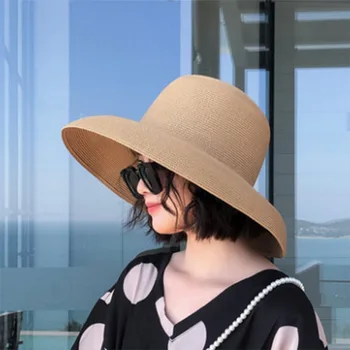 Valge Suve Päikese Müts Hepburn Stiilis Beach Müts Daamid